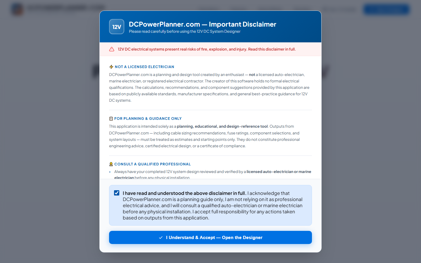 Checkbox ticked — the Accept button glows and is now clickable.